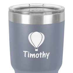 Watercolor Hot Air Balloons 30 oz Stainless Steel Tumbler - Grey - Single-Sided (Personalized)