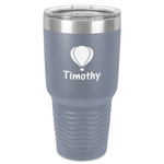 Watercolor Hot Air Balloons 30 oz Stainless Steel Tumbler - Grey - Single-Sided (Personalized)