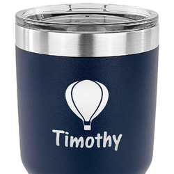 Watercolor Hot Air Balloons 30 oz Stainless Steel Tumbler - Navy - Single Sided (Personalized)