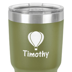 Watercolor Hot Air Balloons 30 oz Stainless Steel Tumbler - Olive - Single-Sided (Personalized)