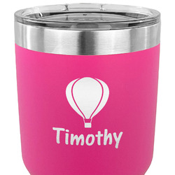 Watercolor Hot Air Balloons 30 oz Stainless Steel Tumbler - Pink - Double Sided (Personalized)