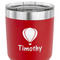 Watercolor Hot Air Balloons 30 oz Stainless Steel Ringneck Tumbler - Red - CLOSE UP