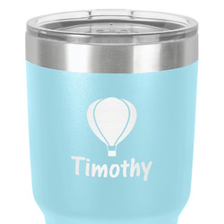 Watercolor Hot Air Balloons 30 oz Stainless Steel Tumbler - Teal - Double-Sided (Personalized)