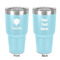 Watercolor Hot Air Balloons 30 oz Stainless Steel Ringneck Tumbler - Teal - Double Sided - Front & Back