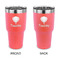 Watercolor Hot Air Balloons 30 oz Stainless Steel Tumbler - Coral - Double Sided (Personalized)