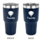 Watercolor Hot Air Balloons 30 oz Stainless Steel Tumbler - Navy - Double Sided (Personalized)