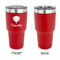 Watercolor Hot Air Balloons 30 oz Stainless Steel Ringneck Tumblers - Red - Single Sided - APPROVAL
