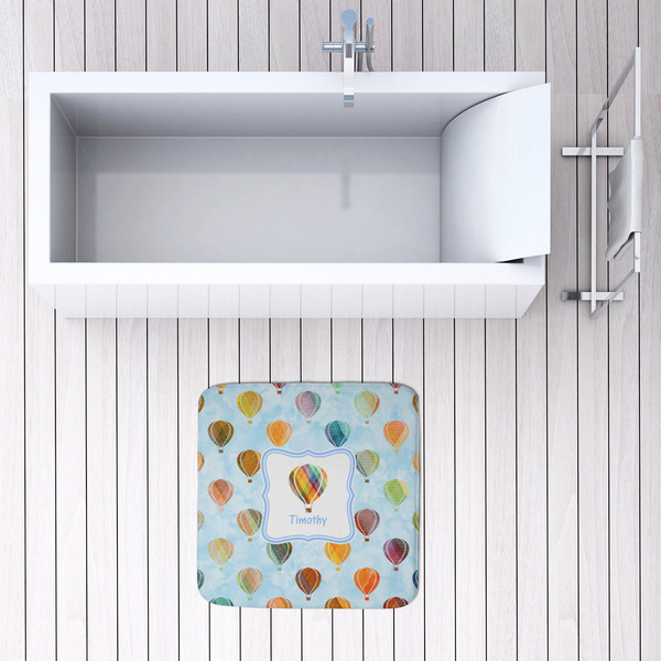 Watercolor Hot Air Balloons 48x48 Foam Memory Mat - LIFESTYLE