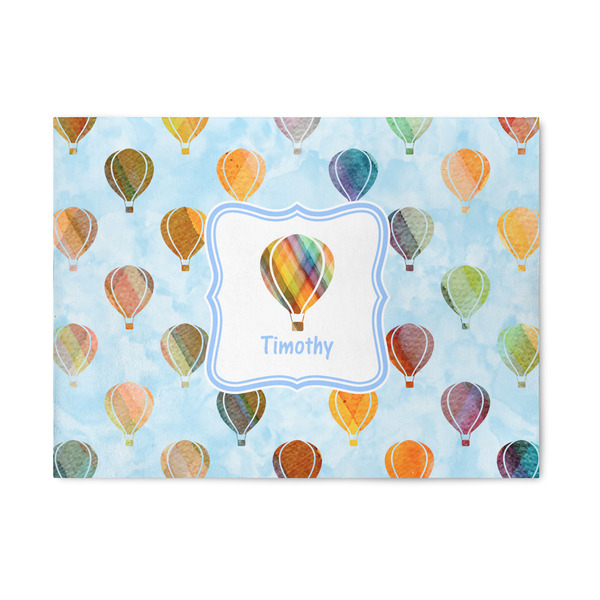 Custom Watercolor Hot Air Balloons Area Rug (Personalized)