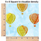 Watercolor Hot Air Balloons 6x6 Swatch of Fabric