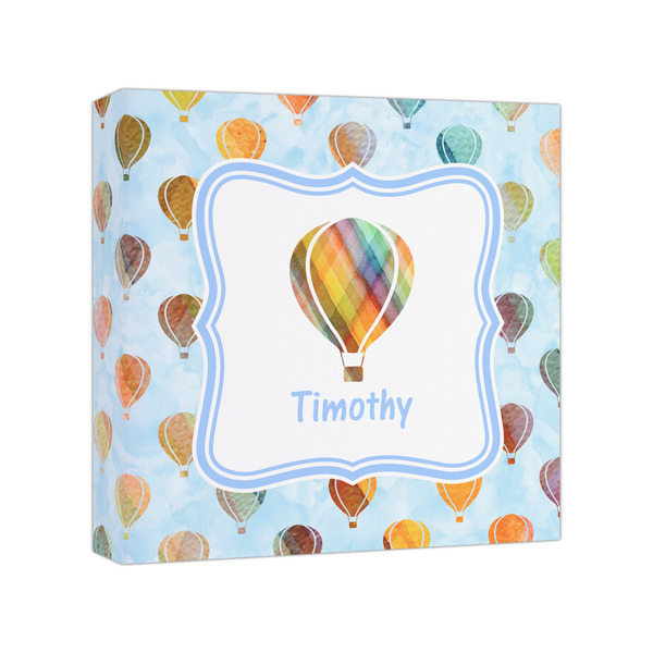 Custom Watercolor Hot Air Balloons Canvas Print - 8x8 (Personalized)