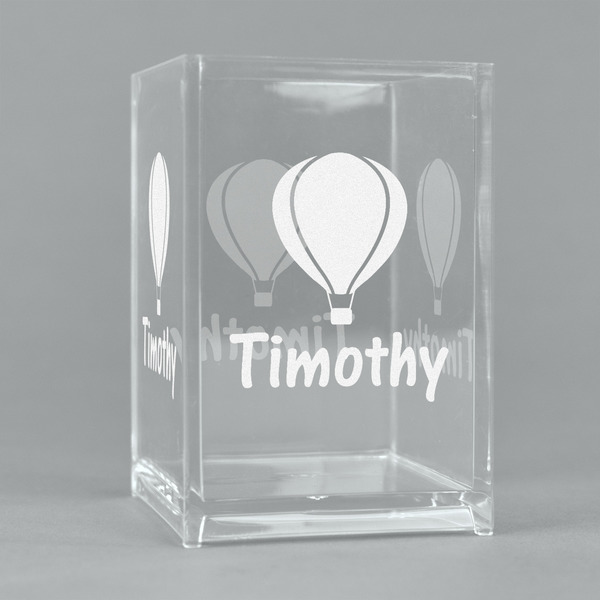 Custom Watercolor Hot Air Balloons Acrylic Pen Holder (Personalized)