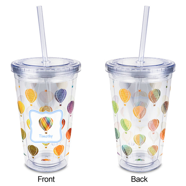 Watercolor Hot Air Balloons Acrylic Tumbler - Full Print - Approval