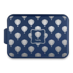 Watercolor Hot Air Balloons Aluminum Baking Pan with Navy Lid (Personalized)