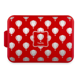 Watercolor Hot Air Balloons Aluminum Baking Pan with Red Lid (Personalized)