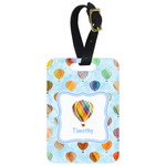 Watercolor Hot Air Balloons Metal Luggage Tag w/ Name or Text
