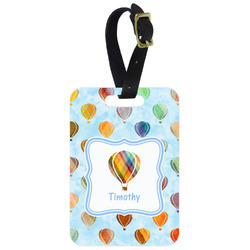 Watercolor Hot Air Balloons Metal Luggage Tag w/ Name or Text