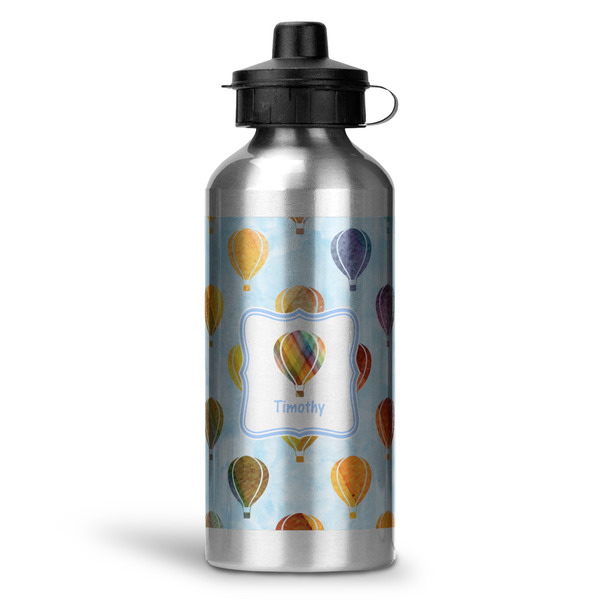 Custom Watercolor Hot Air Balloons Water Bottle - Aluminum - 20 oz (Personalized)