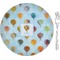 Watercolor Hot Air Balloons 8" Glass Appetizer / Dessert Plates - Single or Set (Personalized)