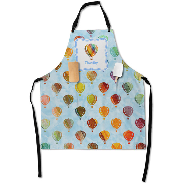 Custom Watercolor Hot Air Balloons Apron With Pockets w/ Name or Text