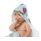 Watercolor Hot Air Balloons Baby Hooded Towel on Child