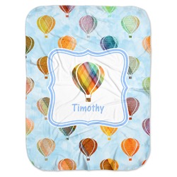 Watercolor Hot Air Balloons Baby Swaddling Blanket (Personalized)