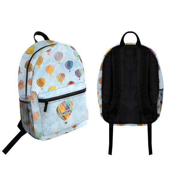 Watercolor Hot Air Balloons Backpack front and back - Apvl