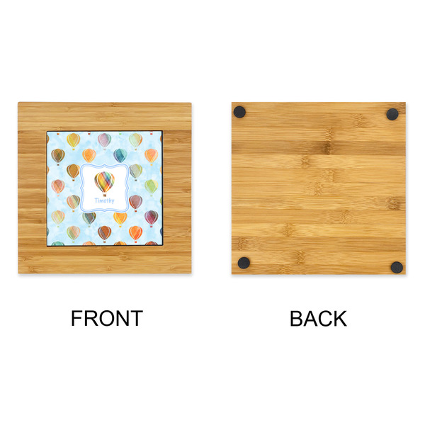 Watercolor Hot Air Balloons Bamboo Trivet with 6" Tile - APPROVAL