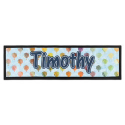 Watercolor Hot Air Balloons Bar Mat - Large (Personalized)