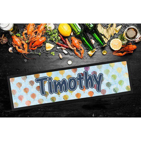 Watercolor Hot Air Balloons Bar Mat - Large - LIFESTYLE