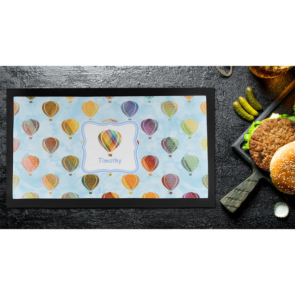 Watercolor Hot Air Balloons Bar Mat - Small - LIFESTYLE