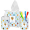 Watercolor Hot Air Balloons Acrylic Bathroom Accessories Set w/ Name or Text