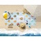 Watercolor Hot Air Balloons Beach Towel Lifestyle