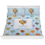 Watercolor Hot Air Balloons Comforter Set - King (Personalized)