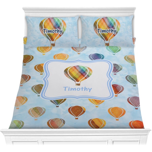 Custom Watercolor Hot Air Balloons Comforters (Personalized)