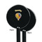 Watercolor Hot Air Balloons Black Plastic 5.5" Stir Stick - Single Sided - Round - Front & Back