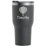 Watercolor Hot Air Balloons RTIC Tumbler - Black - Engraved Front (Personalized)