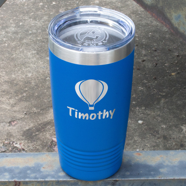 Watercolor Hot Air Balloons Blue Polar Camel Tumbler - 20oz - Angled