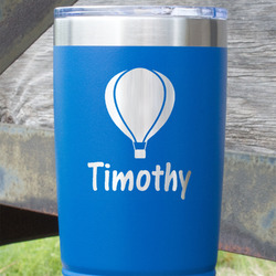 Watercolor Hot Air Balloons 20 oz Stainless Steel Tumbler - Royal Blue - Single Sided (Personalized)