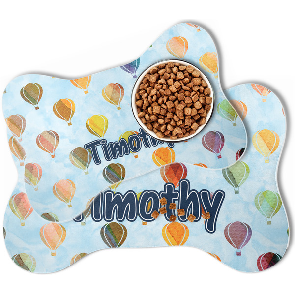 Watercolor Hot Air Balloons Bone Shaped Dog Mats - MAIN