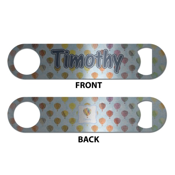 Watercolor Hot Air Balloons Bottle Opener - Front & Back