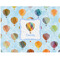 Watercolor Hot Air Balloons Burlap Placemat