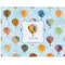 Watercolor Hot Air Balloons Woven Fabric Placemat - Twill w/ Name or Text