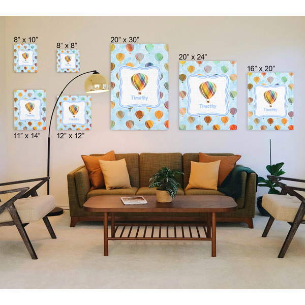 Watercolor Hot Air Balloons Canvas Prints - Multiple Sizes
