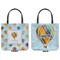 Watercolor Hot Air Balloons Canvas Tote - Front and Back