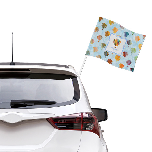 Watercolor Hot Air Balloons Car Flag - Large - LIFESTYLE