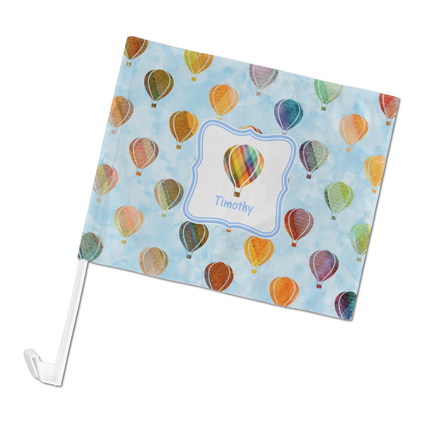 Custom Watercolor Hot Air Balloons Car Flag - Large (Personalized)
