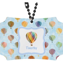 Watercolor Hot Air Balloons Rear View Mirror Ornament (Personalized)