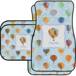 Watercolor Hot Air Balloons Car Floor Mats Set - 2 Front & 2 Back (Personalized)