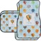 Watercolor Hot Air Balloons Car Floor Mats Set - 2 Front & 2 Back (Personalized)